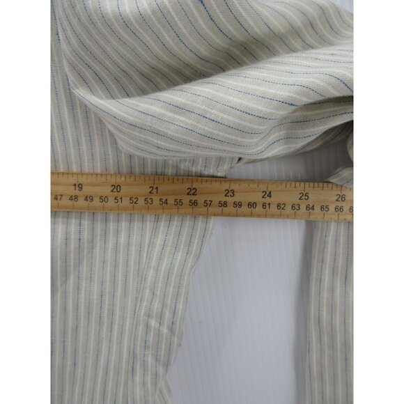 Express Sport Coat 42 Linen Blazer Jacket Striped Design Studio Preppy - Picture 5 of 12